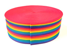 Load image into Gallery viewer, Rainbow Polypropylene Webbing 25mm 38mm 50mm Sewing Bags Straps 1m - 50 Metres