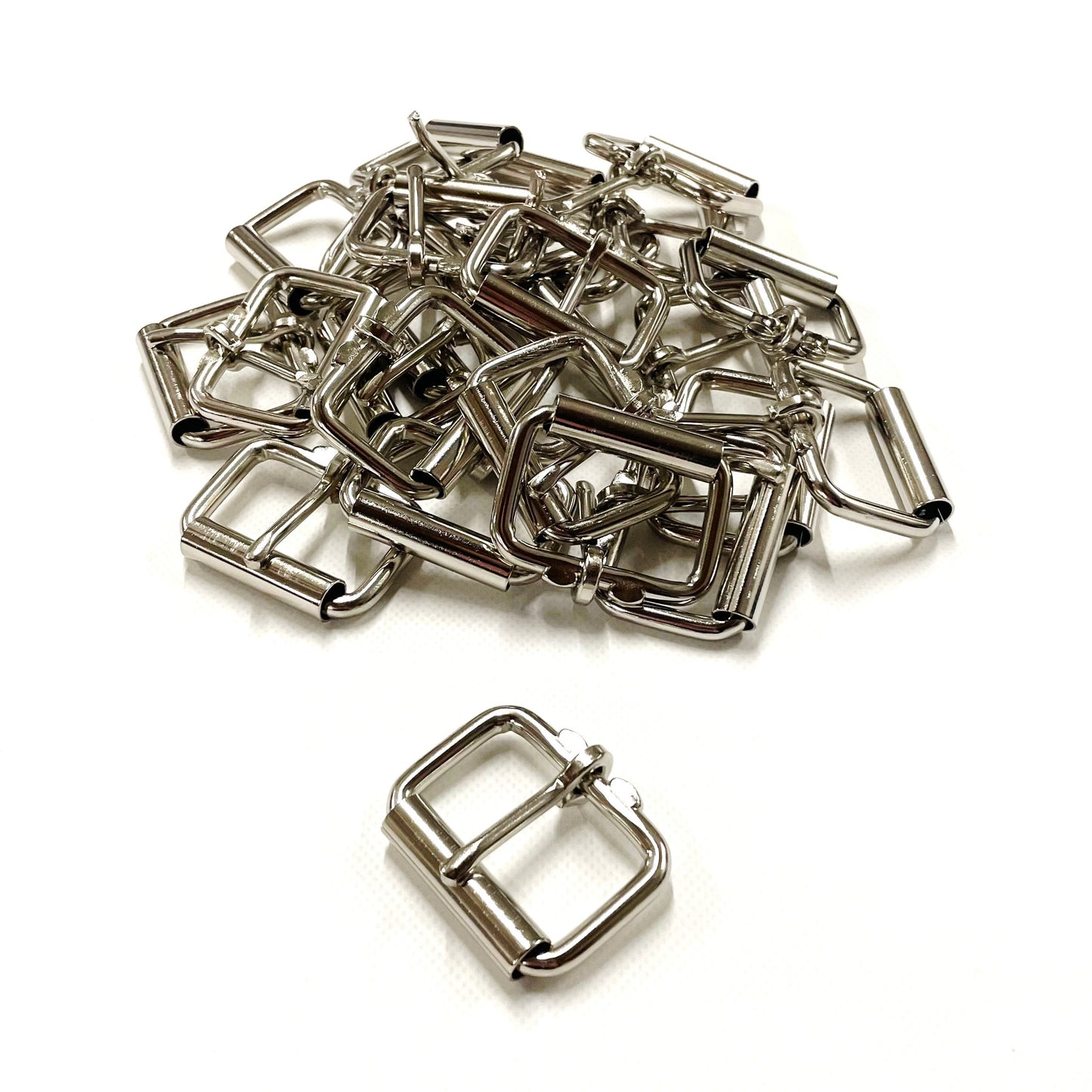 Single Roller Buckle Heavy Duty 25mm 38mm Handbag Belt Buckles Nickel Plated