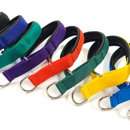 Dog Slip Collar Padded 25mm Wide Small Medium Large 20 Colours