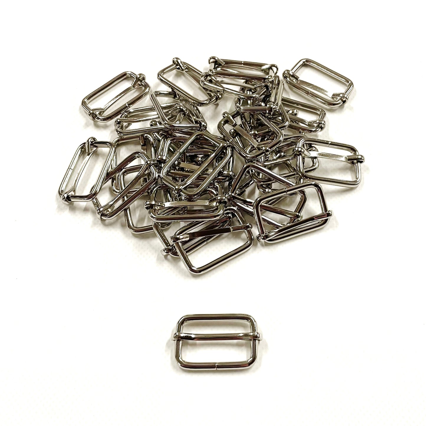 25mm 3 Bar Slide Adjuster Non-Fixed Sliding Bar Nickel Plated Bag Straps Collars