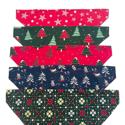 Christmas Dog Bandanas 9 Festive Designs In 4 Sizes 100% Cotton