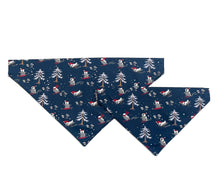 Load image into Gallery viewer, Christmas Dog Bandanas 5 Festive Designs In 4 Sizes 100% Cotton