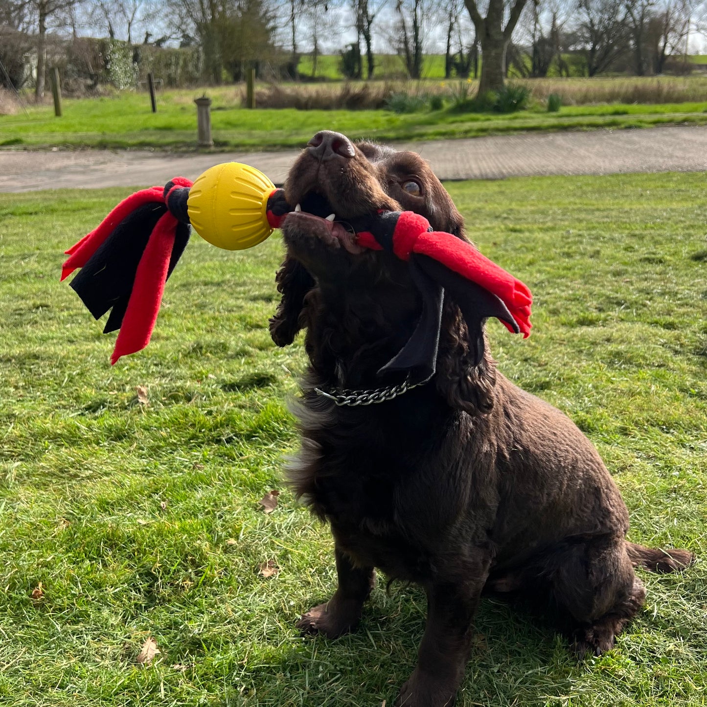 Dog Tug Toy With Ball Handmade Strong Fleece Tug Toys For Small Medium Large Dogs