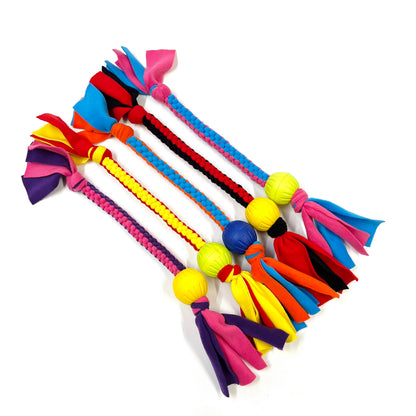 Dog Tug Toy With Ball Handmade Strong Fleece Tug Toys For Small Medium Large Dogs