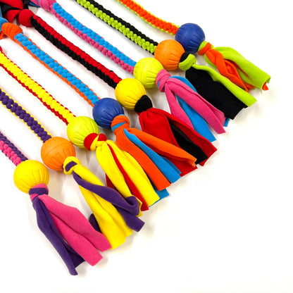 Dog Tug Toy With Ball Handmade Strong Fleece Tug Toys For Small Medium Large Dogs