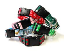 Load image into Gallery viewer, Christmas Dog Collars Adjustable 25mm Wide In Various Designs Small Medium Large