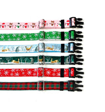 Load image into Gallery viewer, Christmas Dog Collars Adjustable 25mm Wide In Various Designs Small Medium Large