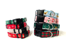 Load image into Gallery viewer, Christmas Dog Collars Adjustable 25mm Wide In Various Designs Small Medium Large