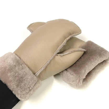 100% Genuine Sheepskin Mittens Mens Ladies Gloves Various Colours Made In The UK