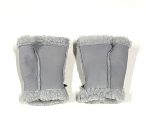 100% Genuine Sheepskin Fingerless Gloves Mittens In Various Sizes And Colours Made In The UK