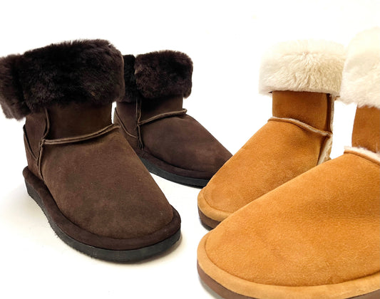 100% Genuine Sheepskin Boots Outside/Inside Shoes