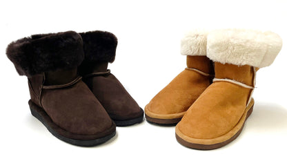 100% Genuine Sheepskin Boots Outside/Inside Shoes