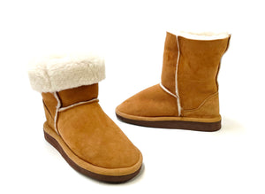 100% Genuine Sheepskin Boots Outside/Inside Shoes