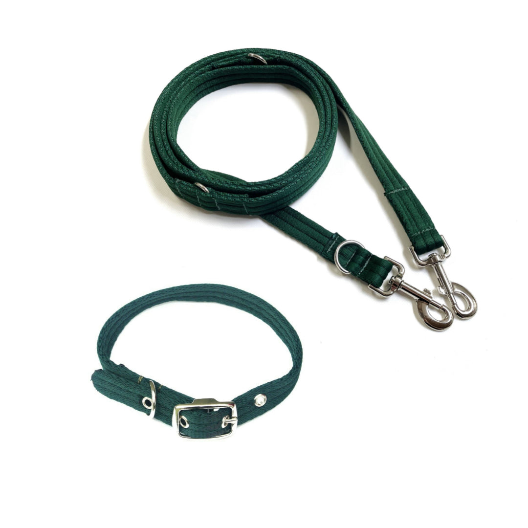 Dog Collar And Police Style Dog Lead Set 25mm Air Webbing Small Collar In Various Lengths And Matching Colours