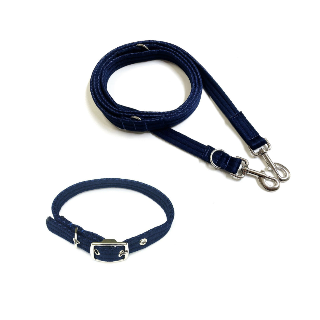 Dog Collar And Police Style Dog Lead Set 20mm Air Webbing Small Collar In Various Lengths And Matching Colours