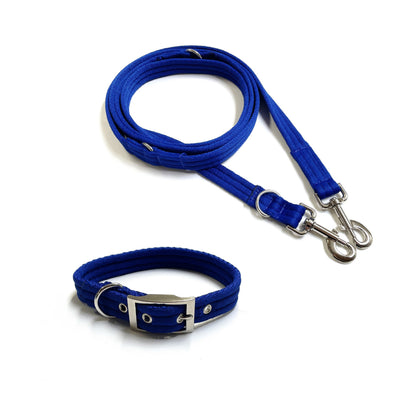 Dog Collar And Police Style Dog Lead Set 20mm Air Webbing Small Collar In Various Lengths And Matching Colours