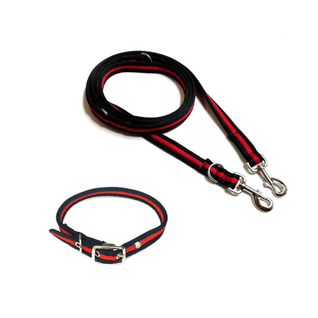 Dog Collar And Police Style Dog Lead Set 20mm Air Webbing Small Collar In Various Lengths And Matching Colours