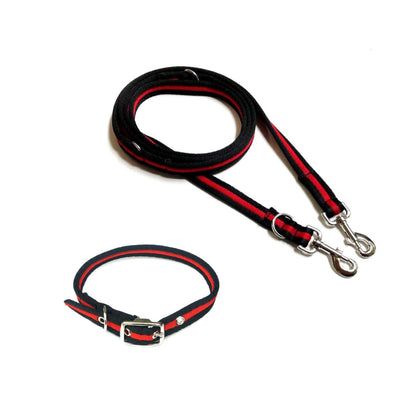 Dog Collar And Police Style Dog Lead Set 25mm Air Webbing Small Collar In Various Lengths And Matching Colours