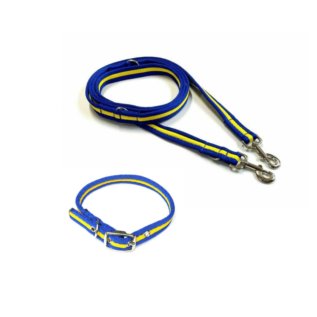 Dog Collar And Police Style Dog Lead Set 20mm Air Webbing Small Collar In Various Lengths And Matching Colours