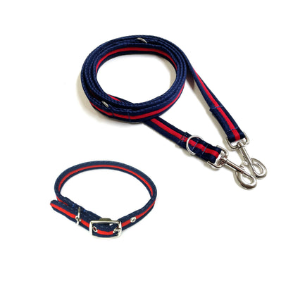 Dog Collar And Police Style Dog Lead Set 20mm Air Webbing Small Collar In Various Lengths And Matching Colours