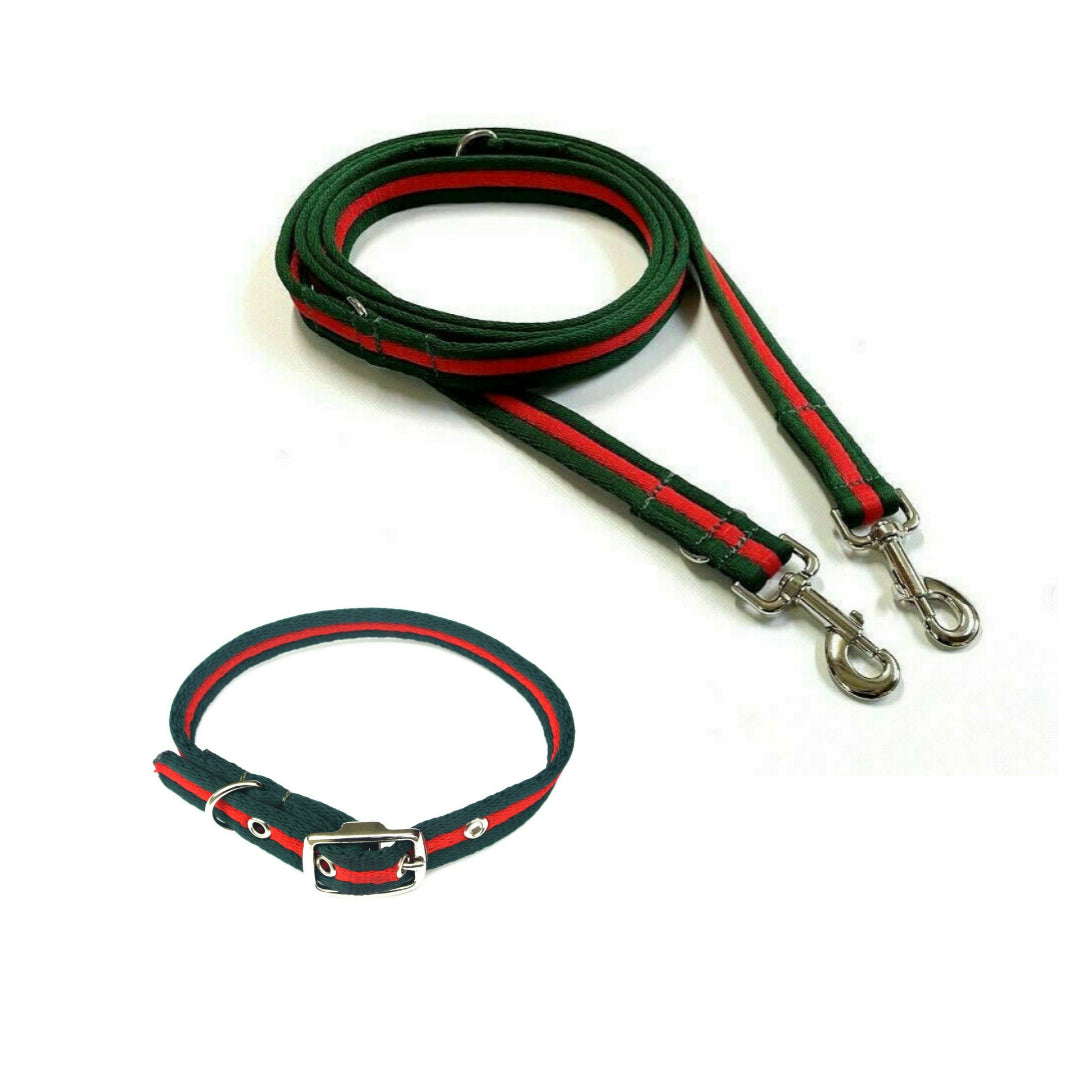 Dog Collar And Police Style Dog Lead Set 20mm Air Webbing Small Collar In Various Lengths And Matching Colours
