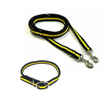 Load image into Gallery viewer, Dog Collar And Police Style Dog Lead Set 25mm Air Webbing Large Collar In Various Lengths And Matching Colours