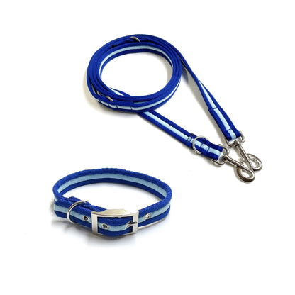 Dog Collar And Police Style Dog Lead Set 25mm Air Webbing Medium Collar In Various Lengths And Matching Colours