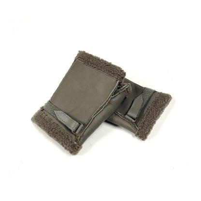 100% Genuine Sheepskin Fingerless Gloves Mittens In Various Sizes And Colours Made In The UK