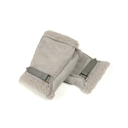 100% Genuine Sheepskin Fingerless Gloves Mittens In Various Sizes And Colours Made In The UK