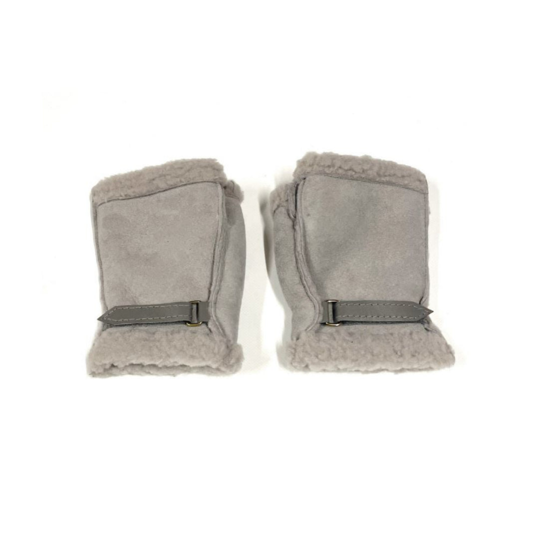 100% Genuine Sheepskin Fingerless Gloves Mittens In Various Sizes And Colours Made In The UK