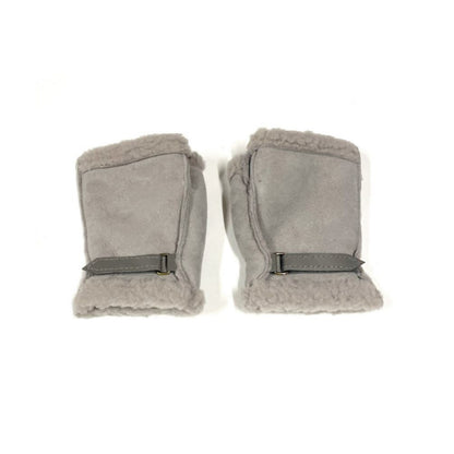 100% Genuine Sheepskin Fingerless Gloves Mittens In Various Sizes And Colours Made In The UK