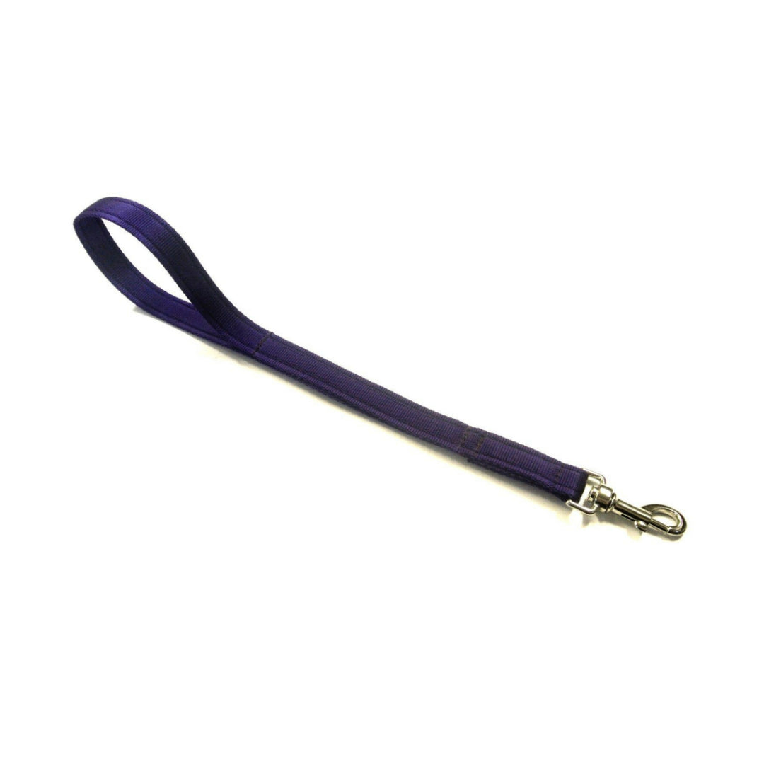 20" Short Close Control Dog Training Lead Leash 25mm Cushion Webbing In 19 Colours