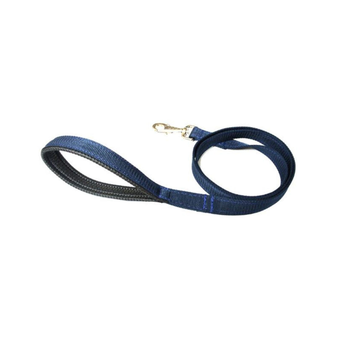 45" Short Close Control Dog Leads With Padded Handle In Various Colours 25mm Webbing