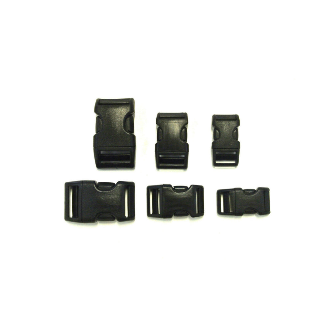 Wienerlock Buckles Plastic Side Release Buckles 16mm 20mm 25mm Nylon Black x1 - x50
