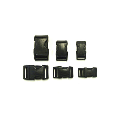 Wienerlock Buckles Plastic Side Release Buckles 16mm 20mm 25mm Nylon Black x1 - x50