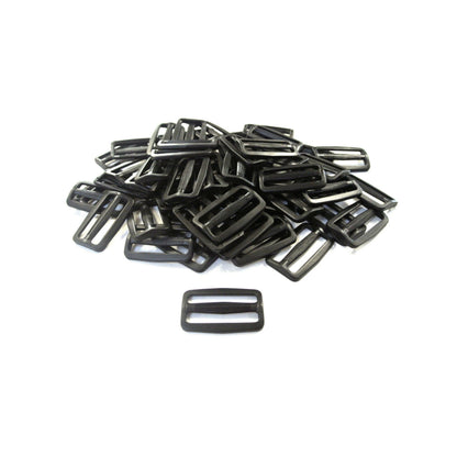 50mm Black Plastic 3 Bar Slides Triglides For Handles Straps Webbing Bags Crafts