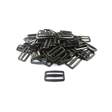 Load image into Gallery viewer, 50mm Black Plastic 3 Bar Slides Triglides For Handles Straps Webbing Bags Crafts