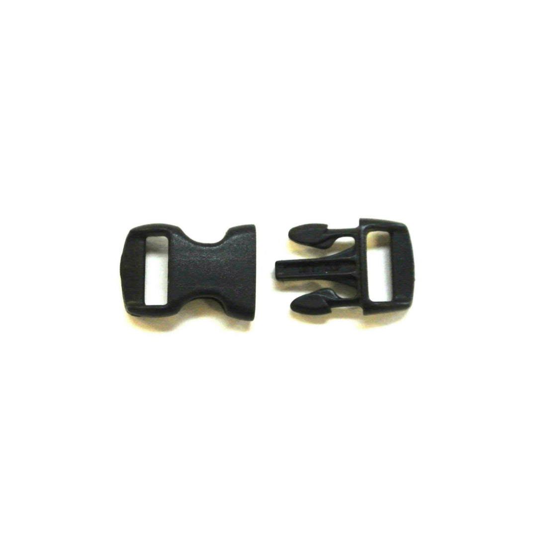 10mm Black Plastic Curved Side Release Buckles For Collars Bags Straps