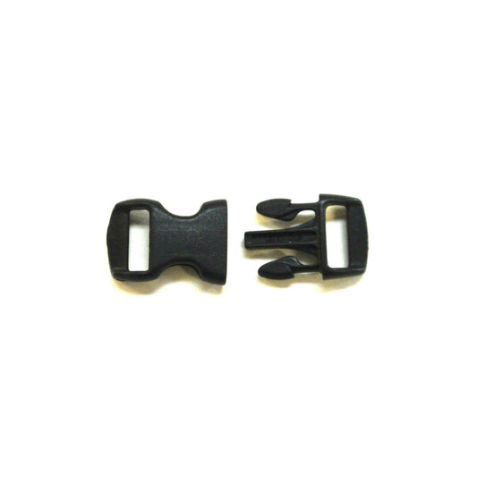 10mm Black Plastic Curved Side Release Buckles For Collars Bags Straps