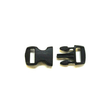 Load image into Gallery viewer, 10mm Black Plastic Curved Side Release Buckles For Collars Bags Straps
