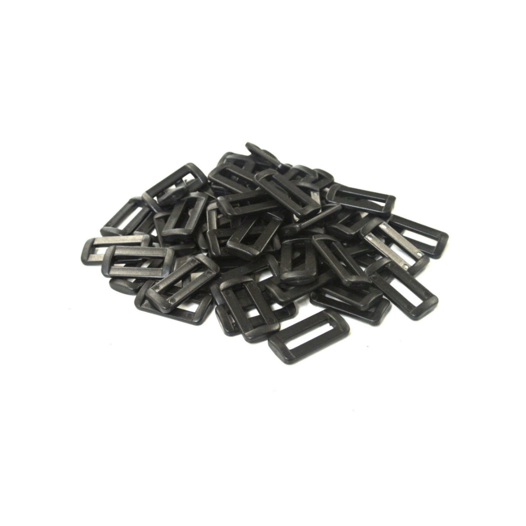 25mm Plastic 2 Bar Loop Buckles For Webbing Straps Handles Bags Crafts