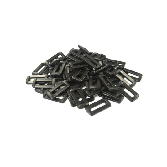 25mm Plastic 2 Bar Loop Buckles For Webbing Straps Handles Bags Crafts