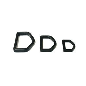 Black Plastic D-Rings For Webbing Straps Crafts 25mm 40mm 50mm