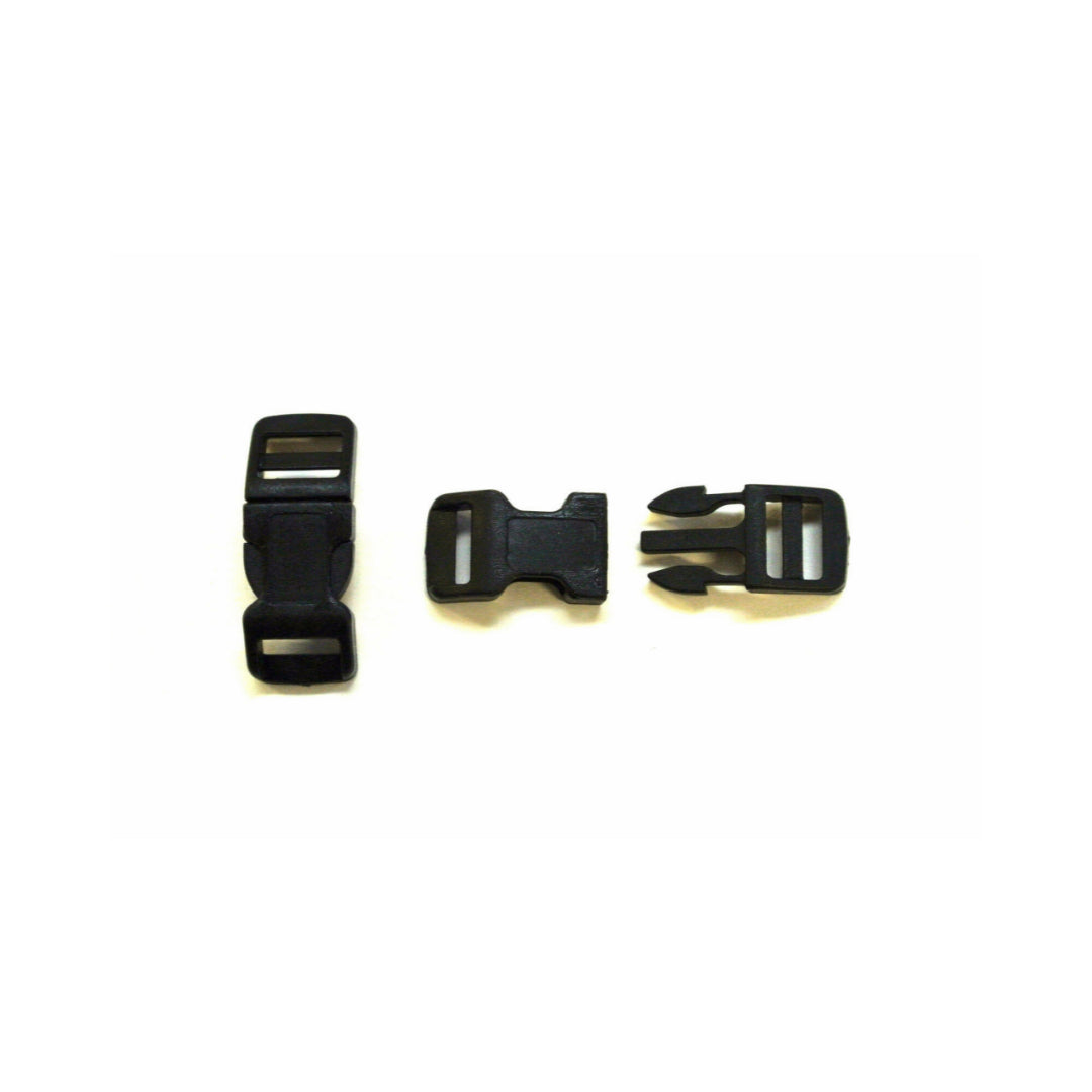 13mm Black Nylon Curved Side-Release Buckles For Collars Straps