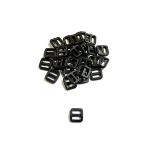 13mm Black Nylon 3 Bar Slides Triglides For Handles Straps Webbing Bags Crafts