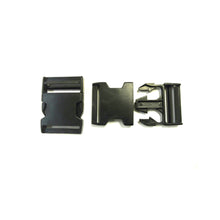 Load image into Gallery viewer, 50mm Black Plastic Side-Release Buckles For Webbing Bags Straps Fastenings x10