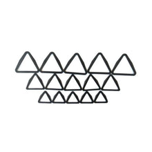 Load image into Gallery viewer, 25mm 40mm 50mm Black Plastic Triangles For Webbing&#39;s Straps x5 x10 x25 x50 x100