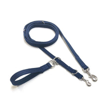Load image into Gallery viewer, Double Ended Dog Lead With Sliding Swivel Handle Set In 20mm Air Webbing
