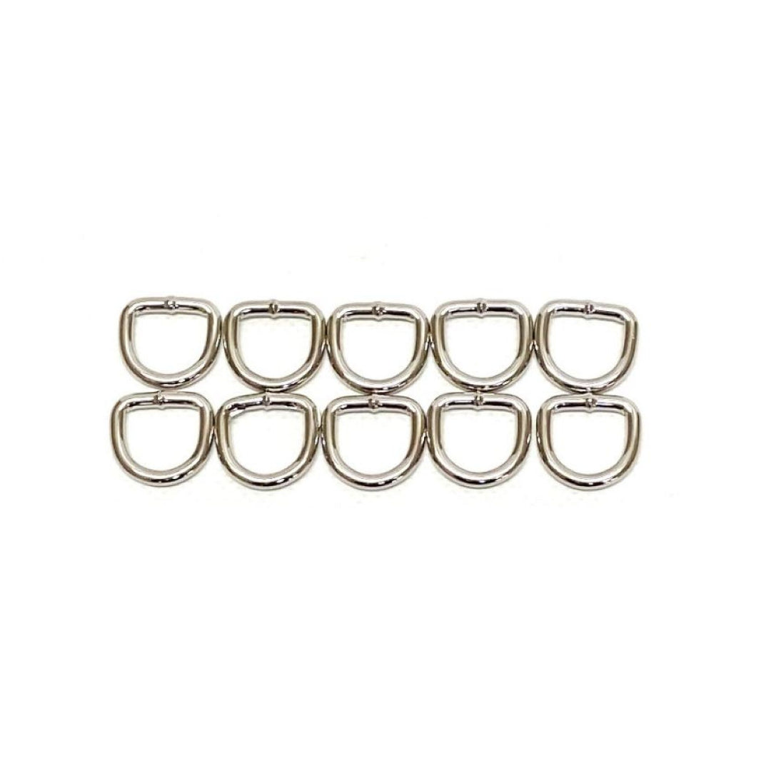 Welded D-ring 10mm - 38mm Nickel Plated For Webbing Straps Bags Handles Dog Leads Collars