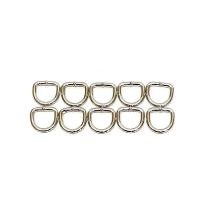 Welded D-ring 10mm - 38mm Nickel Plated For Webbing Straps Bags Handles Dog Leads Collars
